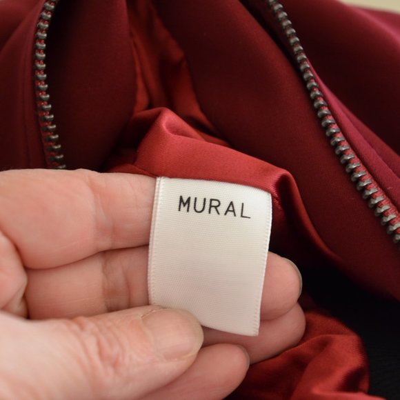 Mural Smooth Elastic Trimmed Bomber Baseball Jacket Womens Size XS - Picture 10 of 12